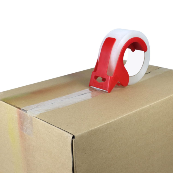 Heavy Duty Shipping Packing Tape Rolls with Dispenser - Clear