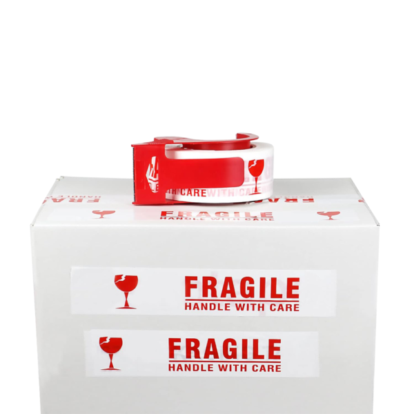 GQ PACKTAPES Heavy Duty Fragile Shipping Tape – 2 Inch x 330 Feet with Easy-to-Use Dispenser