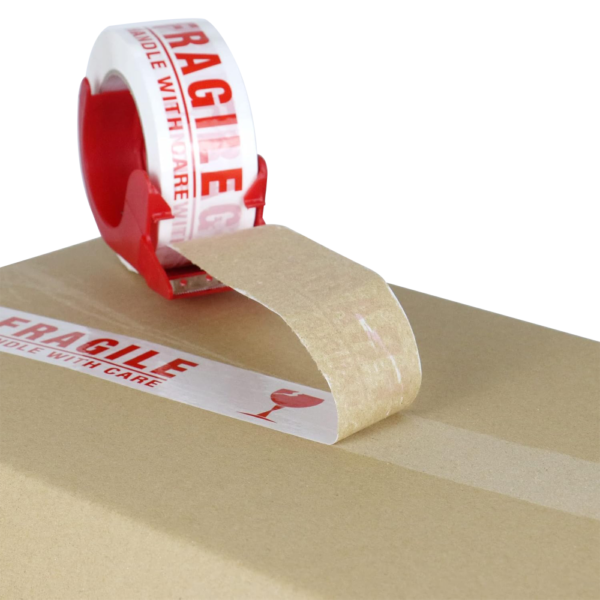 GQ PACKTAPES Heavy Duty Fragile Shipping Tape – 2 Inch x 330 Feet with Easy-to-Use Dispenser