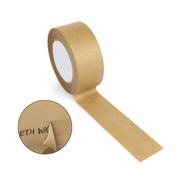 Reinforced Kraft Paper Tape 2"x55yd, Self-Adhesive for Packing & Shipping - Image 6