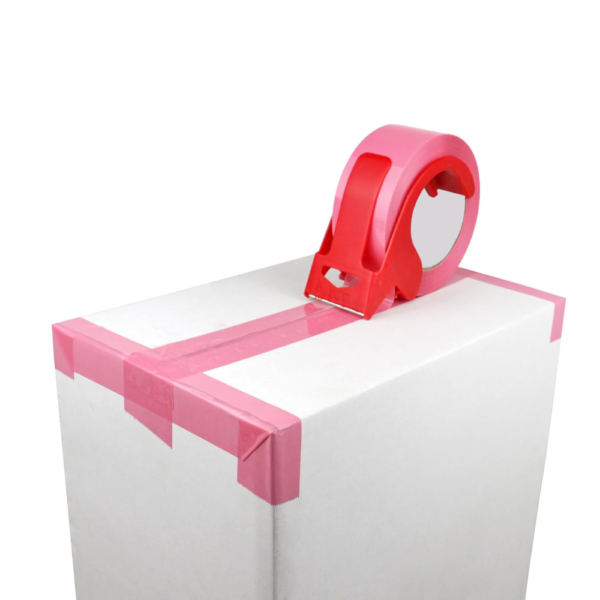 GQ PACKTAPES Pink Packing Tape with Dispenser