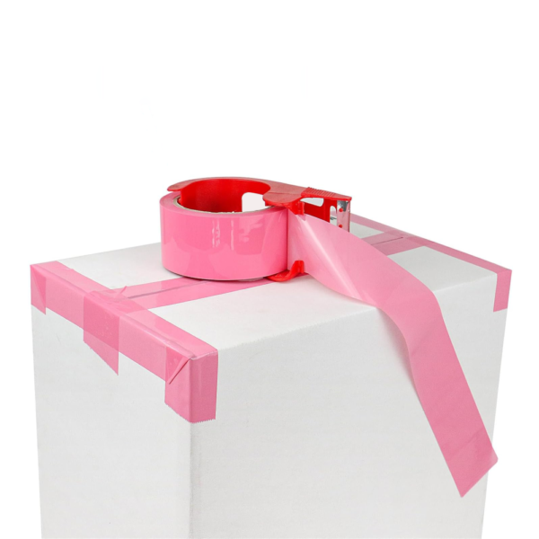 GQ PACKTAPES Pink Packing Tape with Dispenser