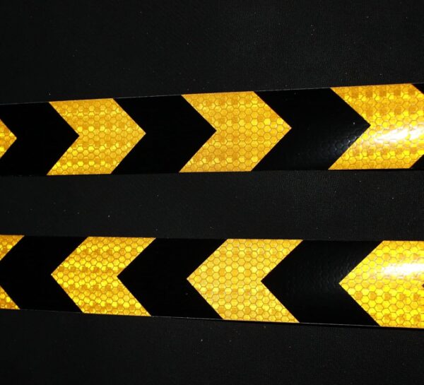 Reflective Tape Yellow Black - 2 inch x 68 feet