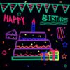 GQ PACKTAPES UV Neon Gaffer Tape for Party Decorations, 6 Colors, 0.59 Inch x 16ft Rolls
