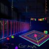GQ PACKTAPES UV Neon Gaffer Tape for Party Decorations, 6 Colors, 0.59 Inch x 16ft Rolls