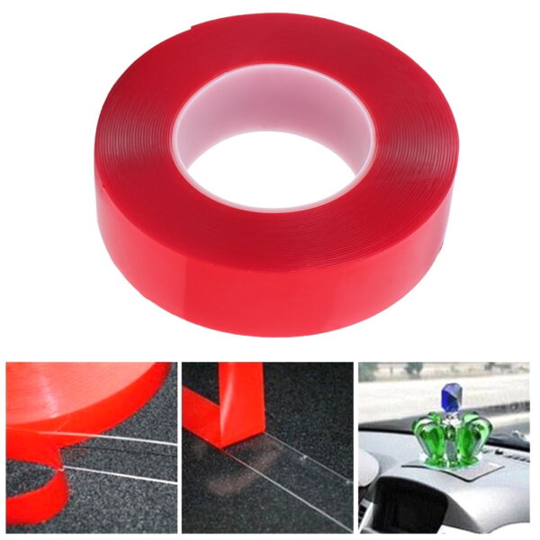 Double-sided gel adhesive tape for automotive use