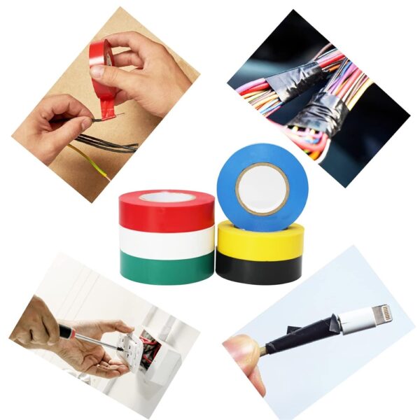 Multicolor Electrical Tape Set for Home, Vehicle, and Wiring, 6 Rolls