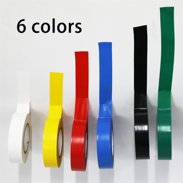 Multicolor Electrical Tape Set for Home, Vehicle, and Wiring, 6 Rolls