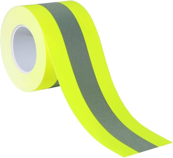 Fluorescent Yellow Sew On Reflective Warning Tape for Workwear – 2in x 5yd