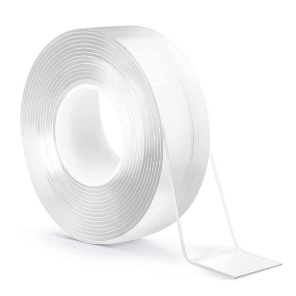 GQ PACKTAPES Nano Double Sided Adhesive Tape Roll, 1.18 inch x 16.5 FT, Transparent Gel Tape